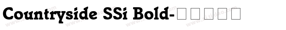 Countryside SSi Bold字体转换
